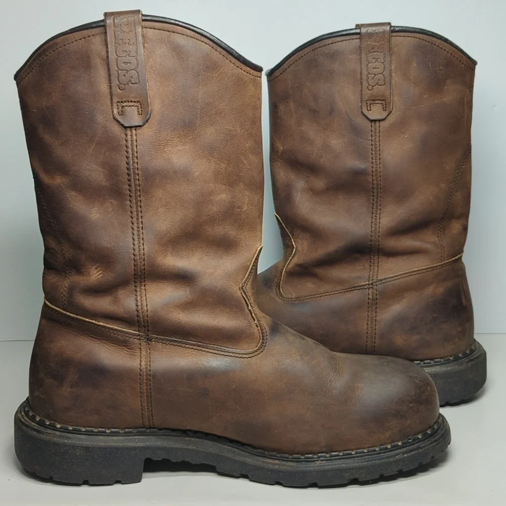 Red Wings Pecos western style pull on work boot men's size 12H (Wide)